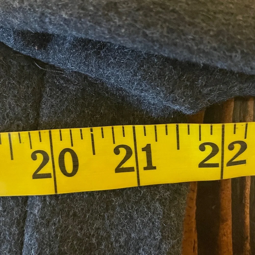 diVenedetto Cashmere Blend Vintage Charcoal Double-Breasted Men's Trench Coat - Picture 13 of 16